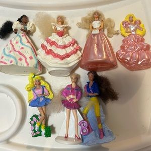 Vintage Mattel 1990’s McDonalds Barbie Happy Meal Kids Toys- Lot Of 7